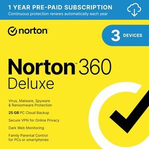 Norton 360 Deluxe 2024 for 3 Devices with Auto Renewal [Download] - USA/Canada